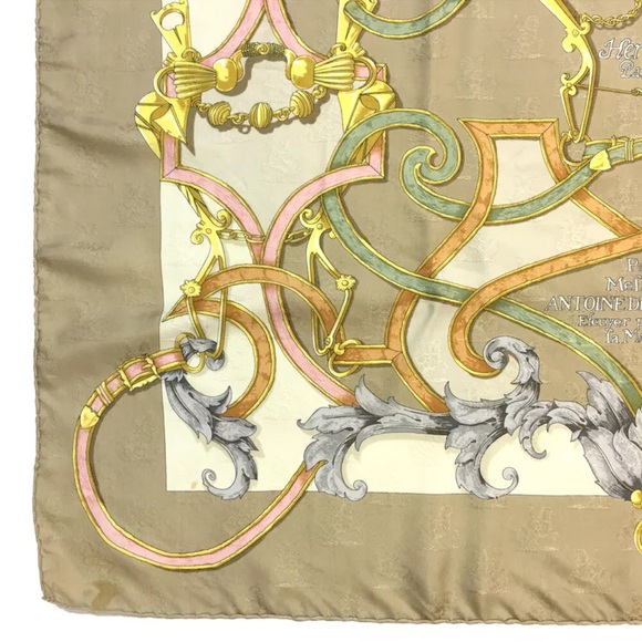 HERMES L'INSTRVCTION DV ROY Carre 90 Silk 100% Scarf Multicolor/HE5533 - Picture 10 of 12